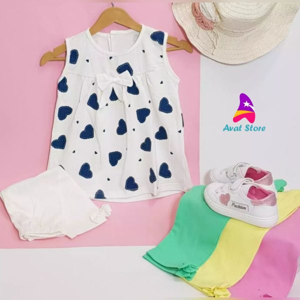 ست بلوز شلوارک قلبی