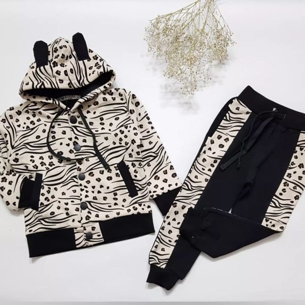 سویشرت جلو باز پلنگی - Image 4