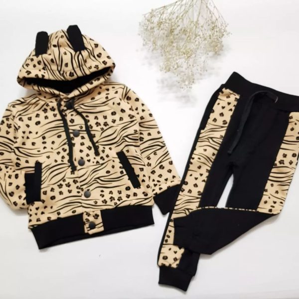 سویشرت جلو باز پلنگی - Image 3