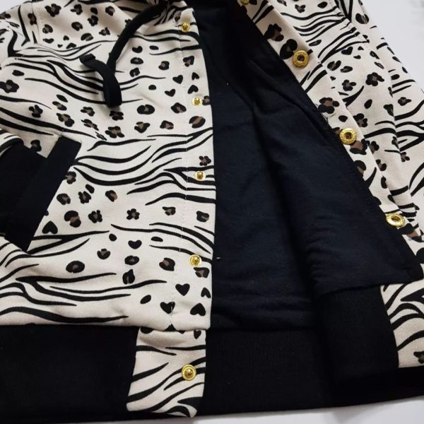 سویشرت جلو باز پلنگی - Image 7