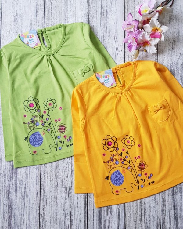 ست بلوز شلوار دخترانه فیل و گل - Image 6