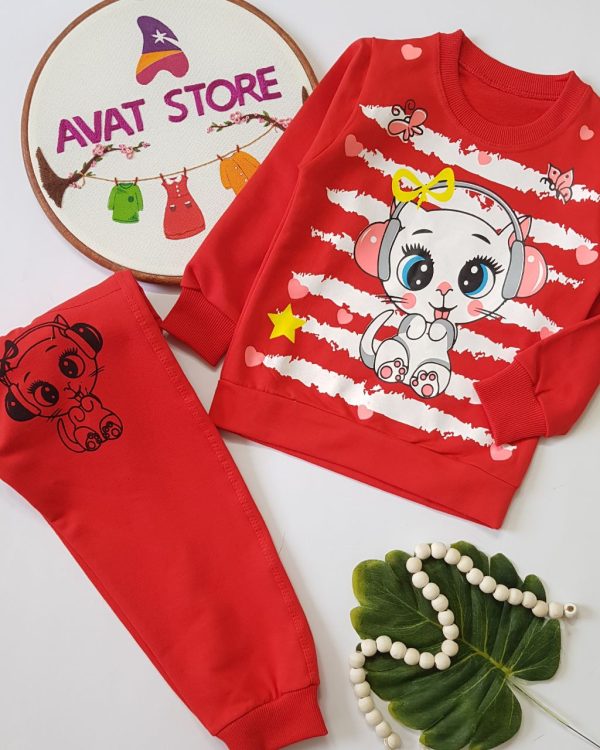 ست بلوز شلوار پیشی هدفونی - Image 4