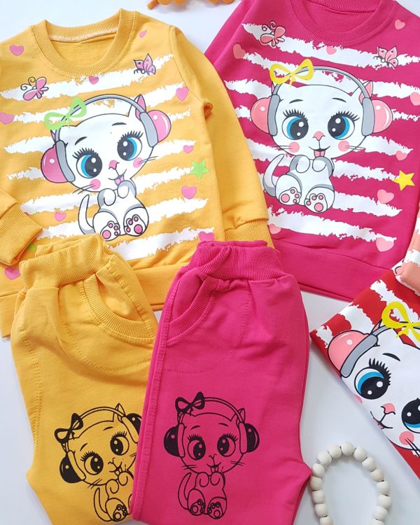 ست بلوز شلوار پیشی هدفونی - Image 7