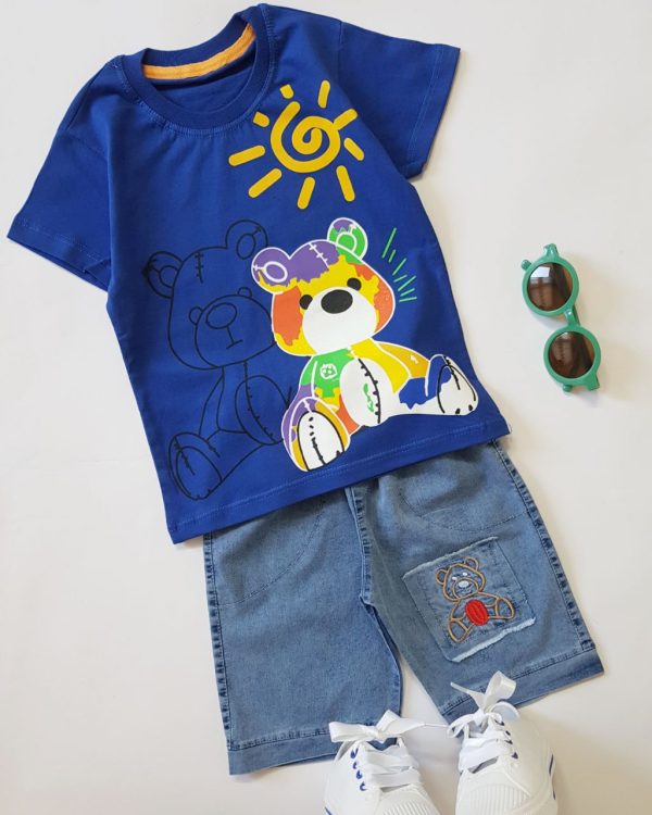 ست اسپرت با شلوارک لی بامزی - Image 7