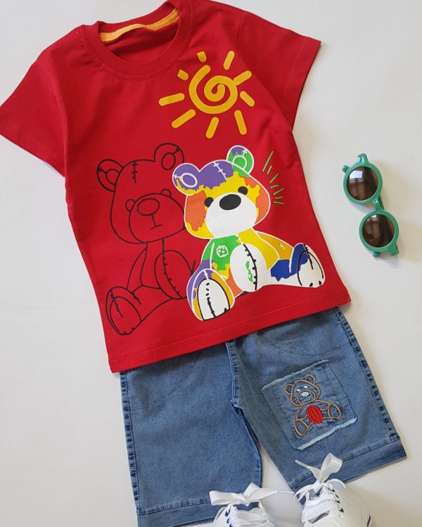 ست اسپرت با شلوارک لی بامزی - Image 3