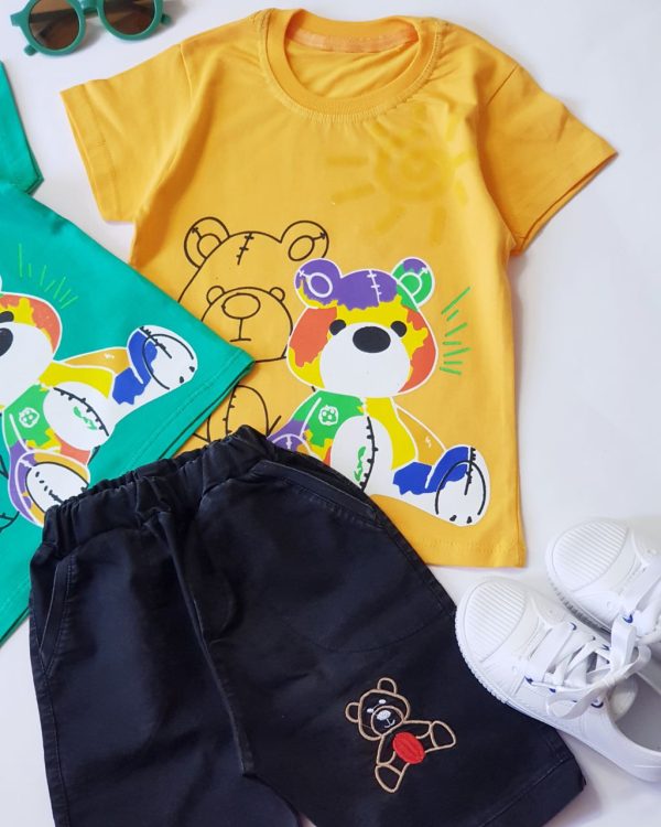 ست اسپرت با شلوارک لی بامزی - Image 6