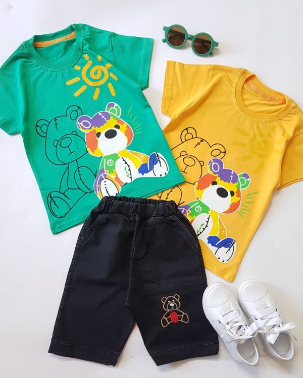 ست اسپرت با شلوارک لی بامزی - Image 4