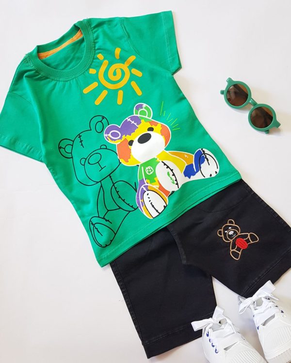 ست اسپرت با شلوارک لی بامزی - Image 9