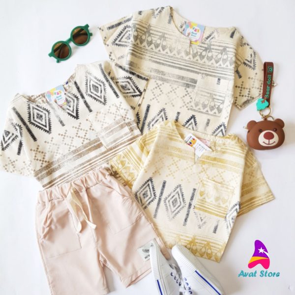 ست یقه کوبایی گلیمی - Image 4