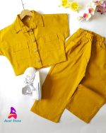 ست دخترانه لینن فیروزه - Image 9