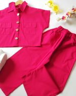 ست دخترانه لینن فیروزه - Image 2