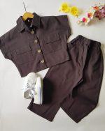 ست دخترانه لینن فیروزه - Image 3