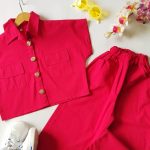 ست دخترانه لینن فیروزه