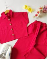 ست دخترانه لینن فیروزه