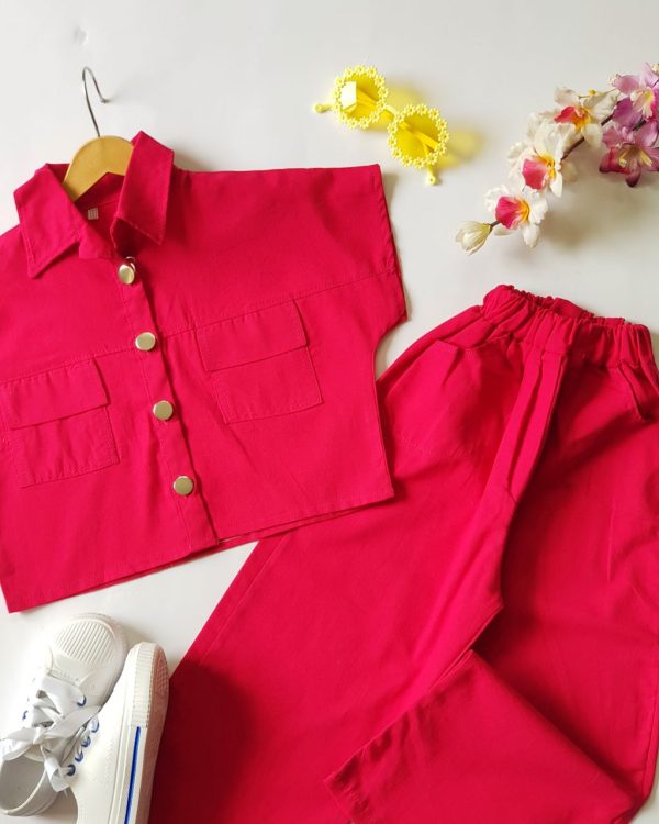 ست دخترانه لینن فیروزه - Image 6