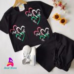 کراپ شلوار قلبی مشکی - Image 2