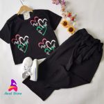 کراپ شلوار قلبی مشکی