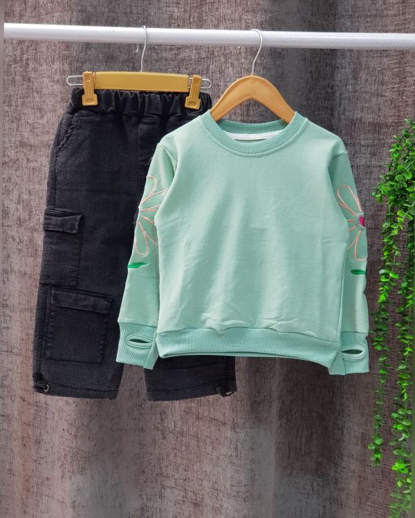 بلوز شلوار کارگو گل - Image 5