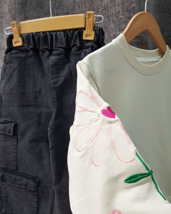 بلوز شلوار کارگو گل - Image 10