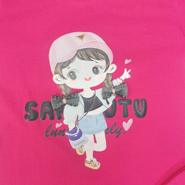 تیشرت شرتک دخترانه پاپیون - Image 6