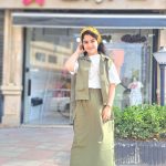 ست دخترانه تابستانی سه تیکه تیشرت و وست و دامن