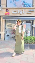 ست دخترانه تابستانی سه تیکه تیشرت و وست و دامن