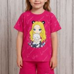 تیشرت شلوارک دخترانه تابستانی دختر
