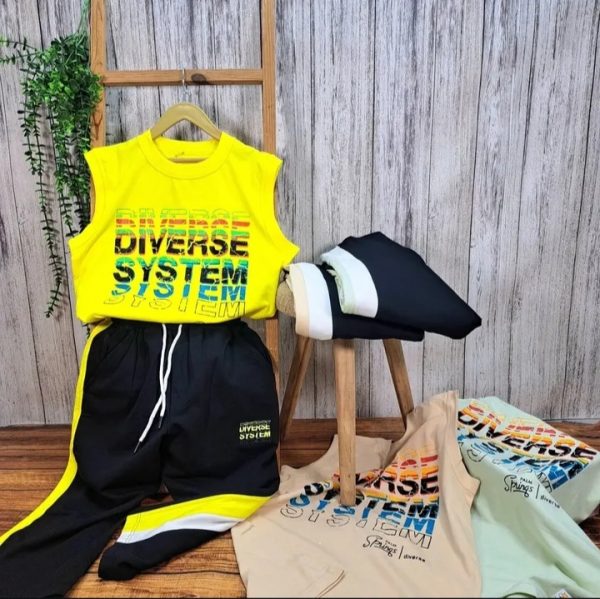 ست پسرانه تابستانی تاپ و شلوارک هانی - Image 2