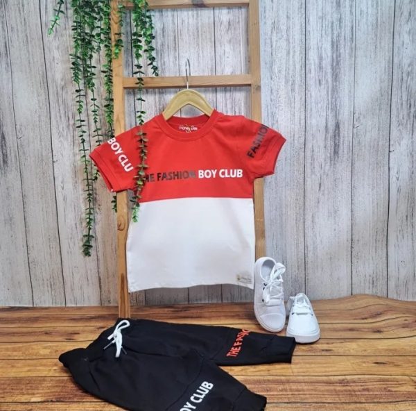 ست تیشرت شلوارک پسرانه تابستانی فشن - Image 3