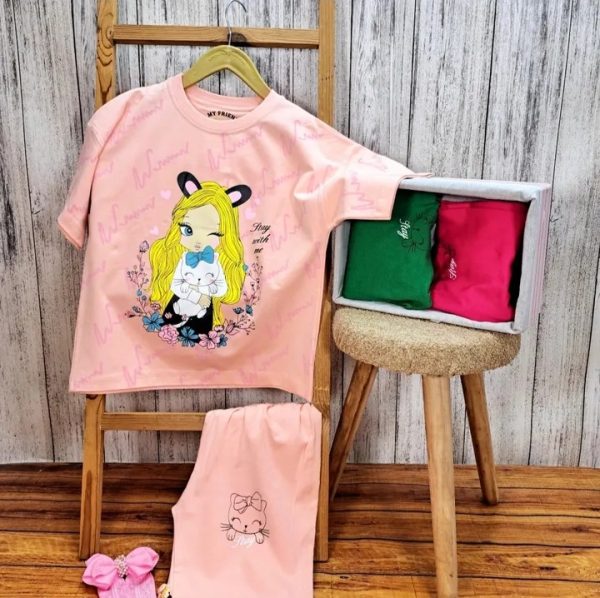 تیشرت شلوارک دخترانه تابستانی دختر - Image 5