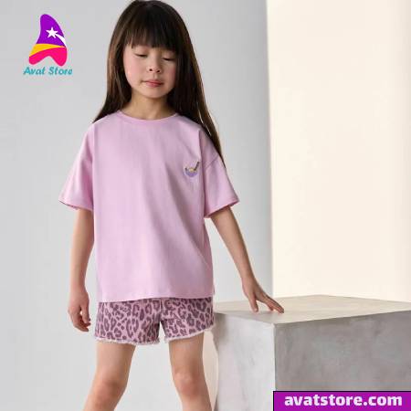 استایل با تیشرت ساده دخترانه بچه گانه