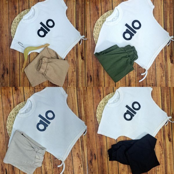 ست کراپ شلوار الو - Image 2