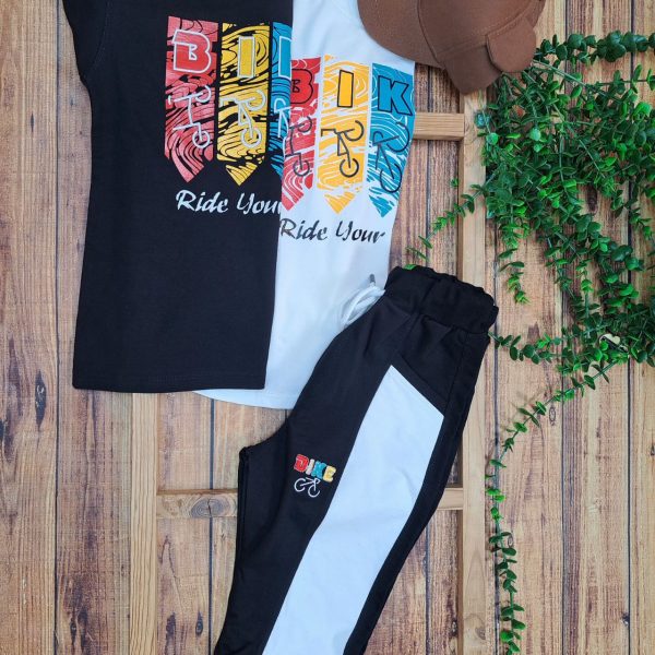 ست تی‌شرت شلوارک پسرانه بایک - Image 3