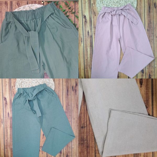 ست تیشرت و شلوار لینن دخترونه - Image 6