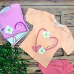 ست تی شرت شلوار دخترانه گل - Image 6