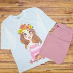 ست تیشرت و شلوار لینن دخترونه - Image 2