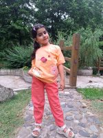 ست دخترانه تی شرت شلوار کتان گربه