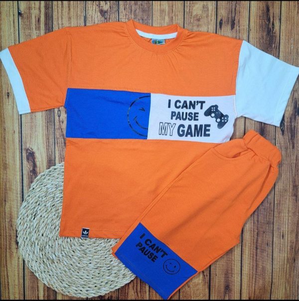 ست تیشرت و شلوارک پسرانه "MY GAME" - Image 3