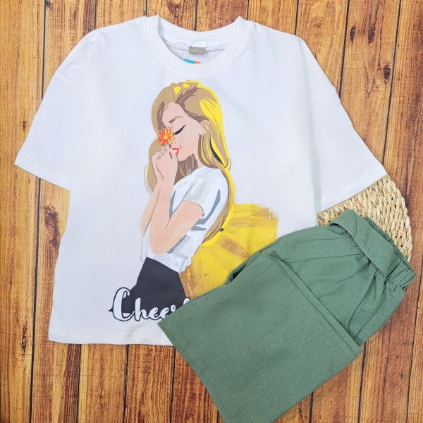 ست تی‌شرت شلوار دخترانه girl - Image 4