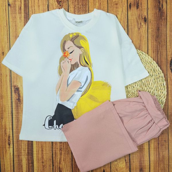 ست تی‌شرت شلوار دخترانه girl - Image 5