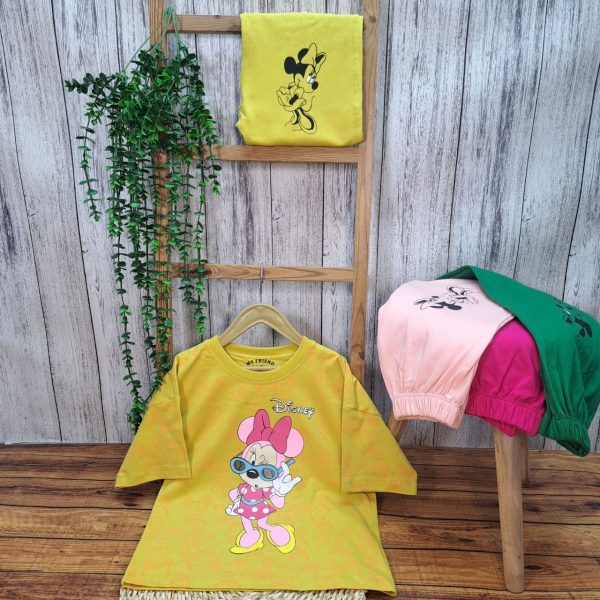 ست تی‌شرت شلوارک دخترانه میکی موس - Image 4