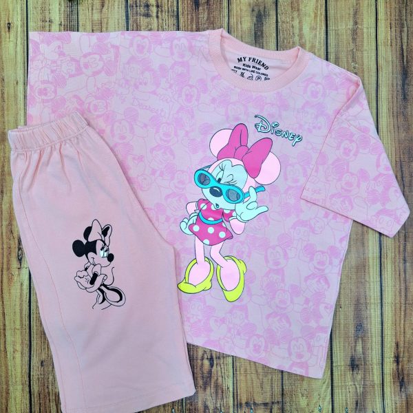ست تی‌شرت شلوارک دخترانه میکی موس - Image 7