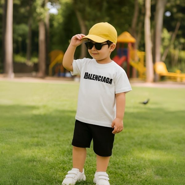 ست تی‌شرت شلوارک کتان پسرانه BALENCIA - Image 4