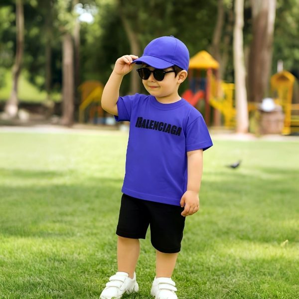 ست تی‌شرت شلوارک کتان پسرانه BALENCIA - Image 2