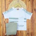 ست تی شرت شلوارک پسرانه نیلا - Image 3