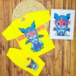 تیشرت شلوارک دخترانه کارتونی کرومی - Image 4