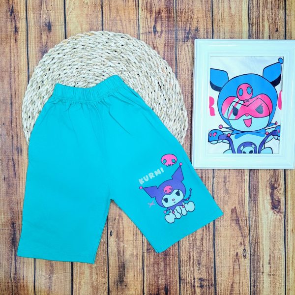 تیشرت شلوارک دخترانه کارتونی کرومی - Image 5