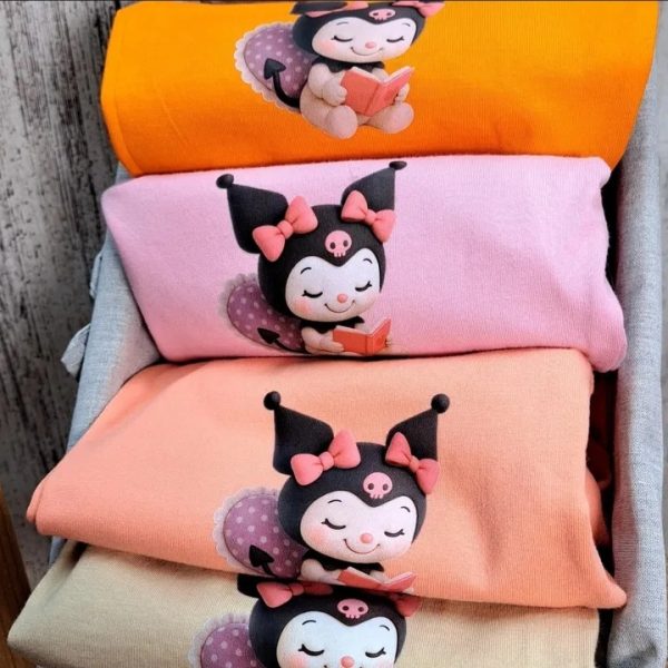 ست تی‌شرت شلوار دخترانه تابستانی کرومی آیلا - Image 3