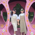 سارافون دخترانه دو تیکه کتان - Image 2