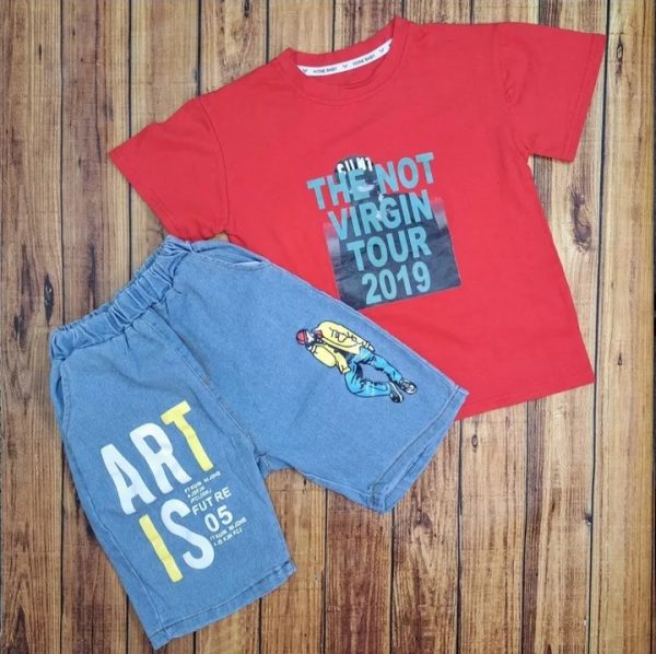 تی شرت شلوارک لی پسرونه آرت - Image 4